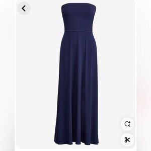 Polo Ralph Lauren Elegant Navy Blue Maxi Dress